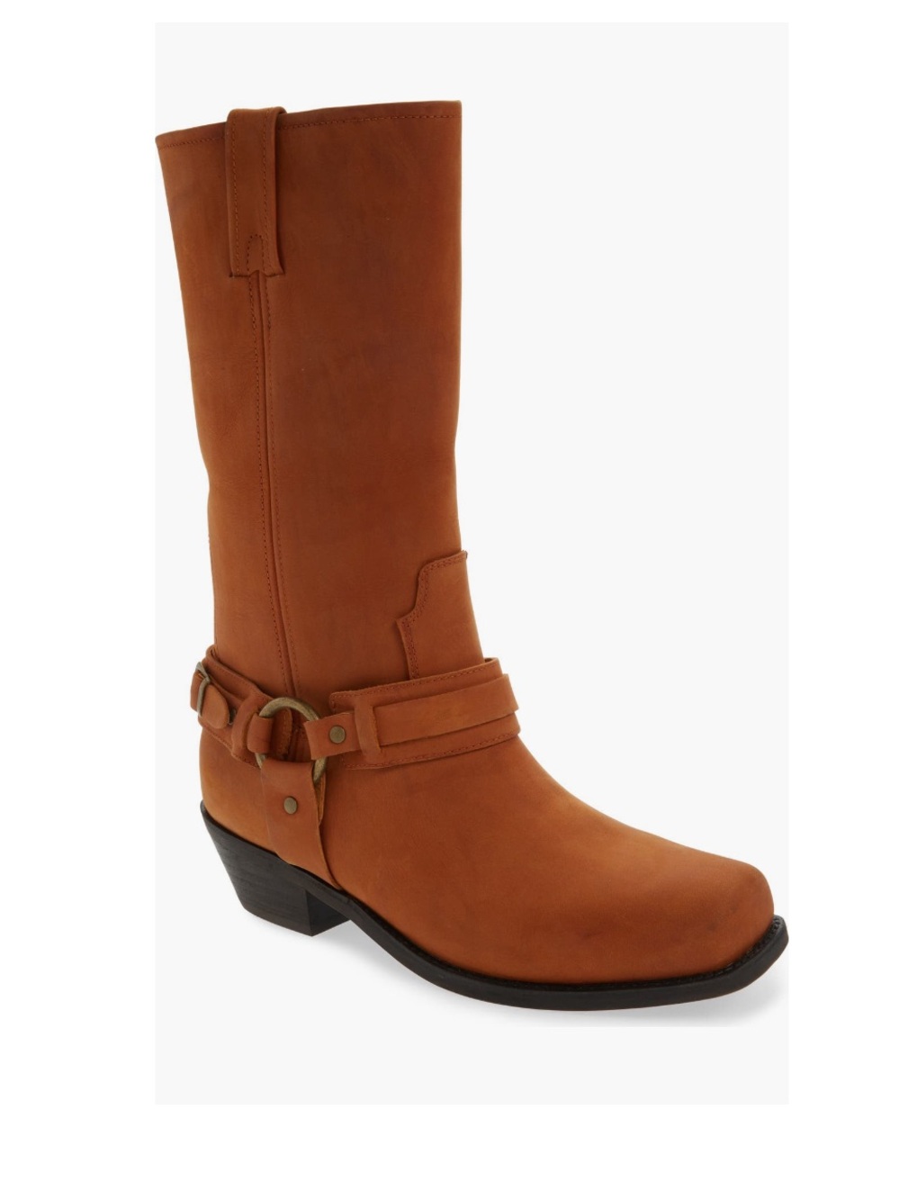 Jeffrey Campbell Waylon Western Harness Boots Tan Crazy Horse Women’s Size 6